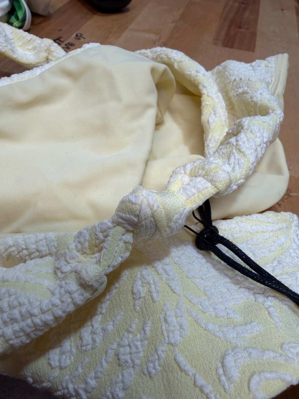 Textured Bikini Bottom in Pale Yellow size extra large NWT. - Picture 8 of 8